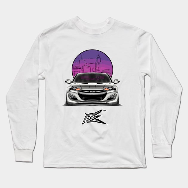 hyundai genesis coupe white Long Sleeve T-Shirt by naquash